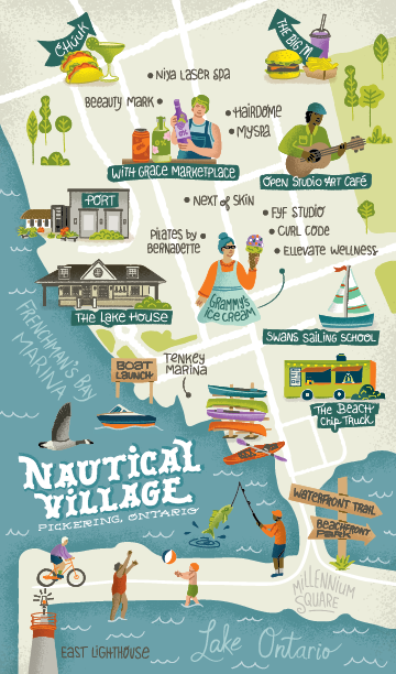 nautical village postcard